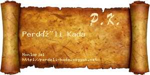 Perdéli Kada névjegykártya